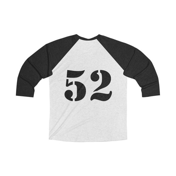 Number 06 On Back of Shirt Sports Themed 34 Raglan Tee