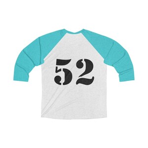 Number 06 On Back of Shirt Sports Themed 34 Raglan Tee