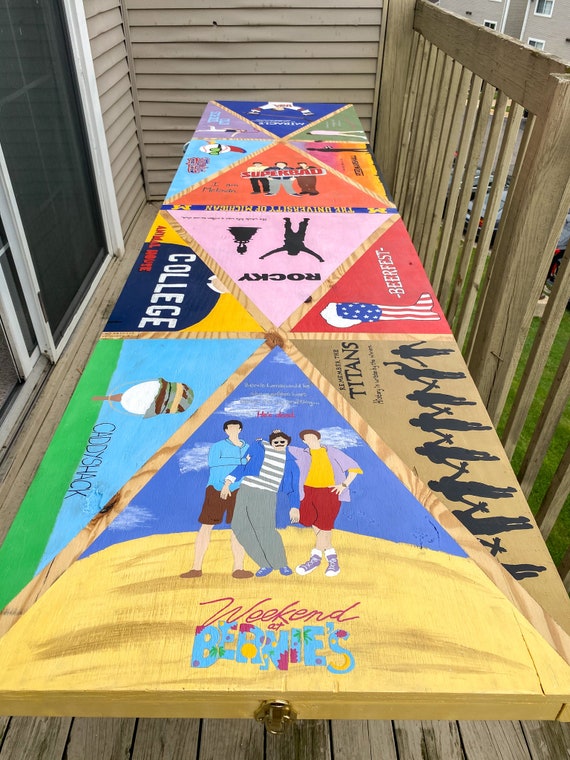 Custom Hand Painted Plastic Beer Pong Table Hand Painted Plastic Beer Pong Table, Painted Table Ideas College