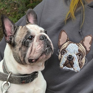 Embroidered pet portrait unisex crewneck sweatshirt