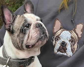 Embroidered pet portrait unisex crewneck sweatshirt