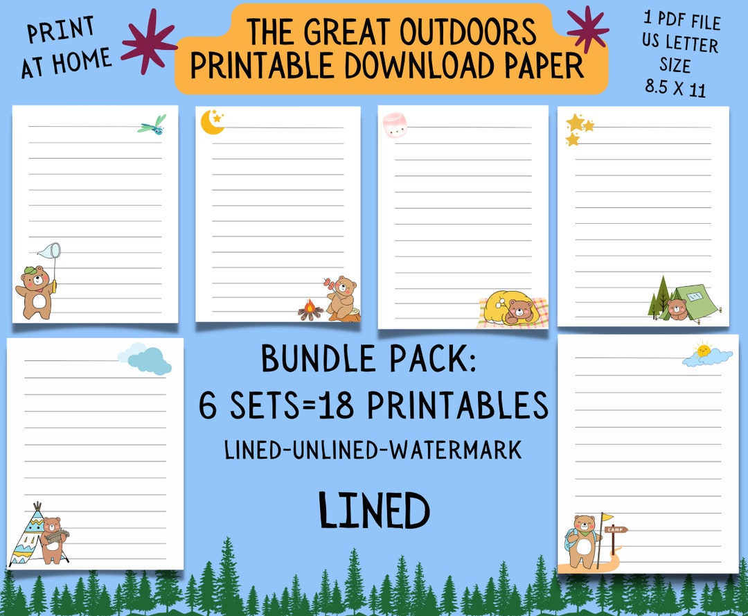 Adventures  Letter Writing Bundle  Digital Printable Writing