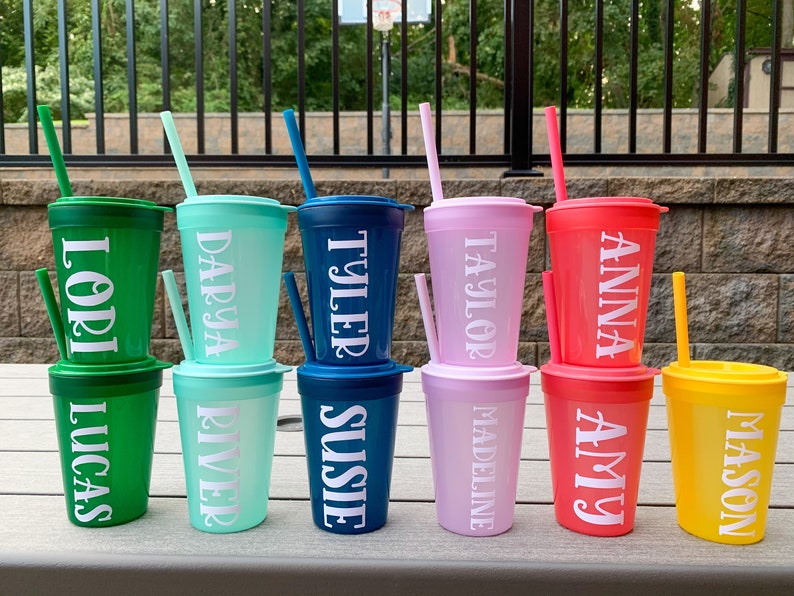 Kids personalized cups party favors toddler cups straw Etsy