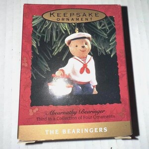 1993 Hallmark Keepsake Abearnathy Bearinger Christmas Ornament New In Box