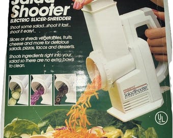 Presto Salad Shooter Electric Slicer Shredder 02910 Vintage Original 1988 Tested
