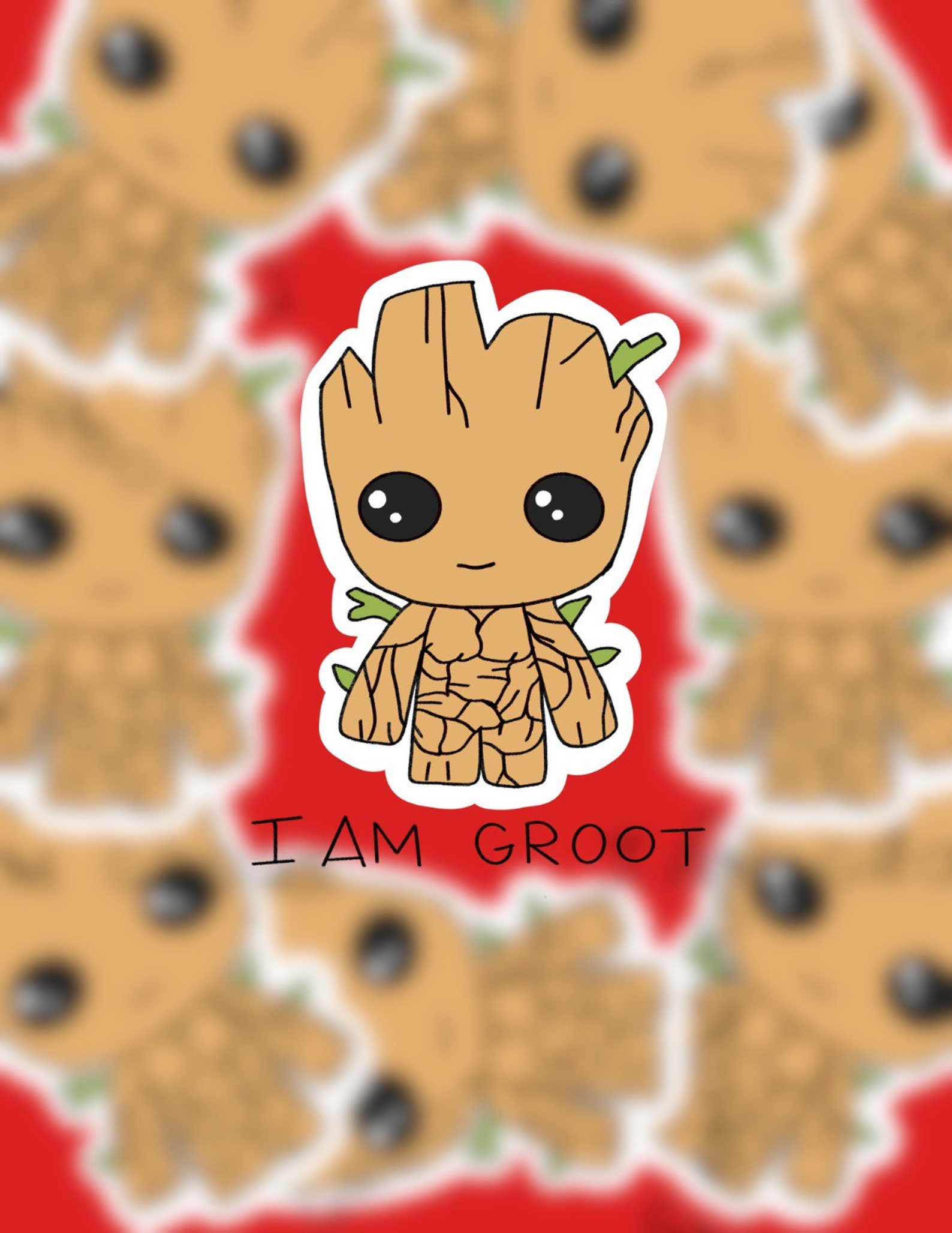 I am groot sticker groot sticker small groot sticker Etsy