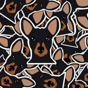 Sticker | Magnet | Miniature Pinscher dog sticker | dog sticker | waterproof sticker | small dog sticker | dog magnet | min pin magnet