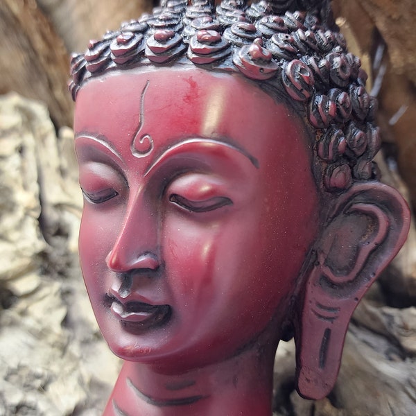 Meditating Buddha Head in Two Sizes