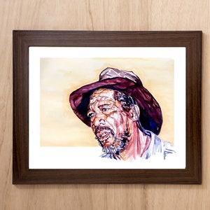 Ned Logan - Impressão em aquarela imperdoável pintada à mão