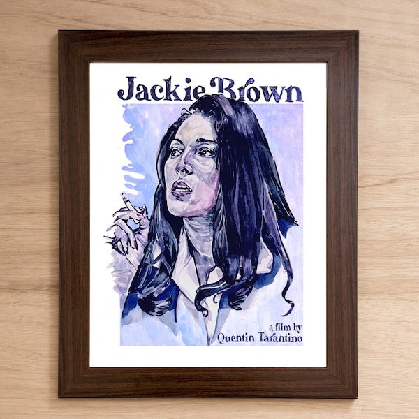 Jackie Brown (1997)- Hand-painted Alternative Movie Poster Print (8x10 Cardstock)