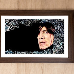 Anton Chigurh - Impressão pintada à mão de No Country for Old Men