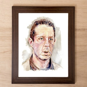 Kendall Roy - impressão de sucessão em aquarela pintada à mão