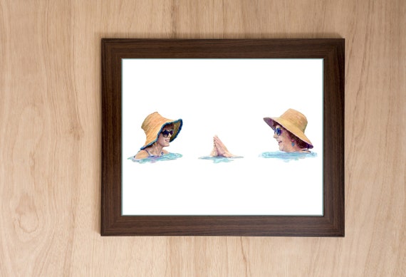 Barb and Star- Hand-painted Watercolor Print
