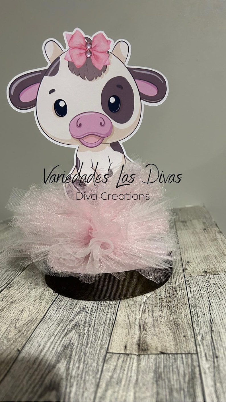 Baby Shower Cow Centerpiece Cow Cake Topper First Birthday Etsy