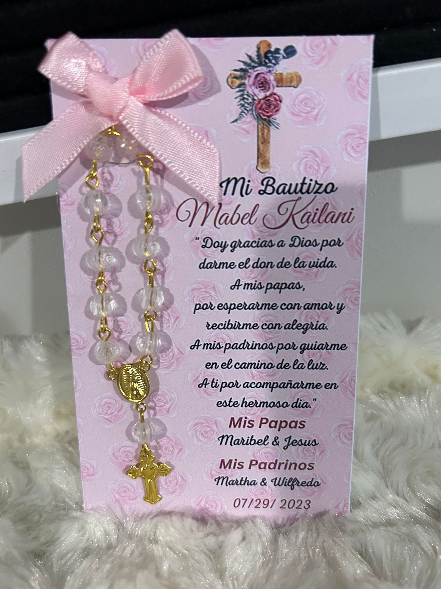 Tarjetas personalizadas para bautizos