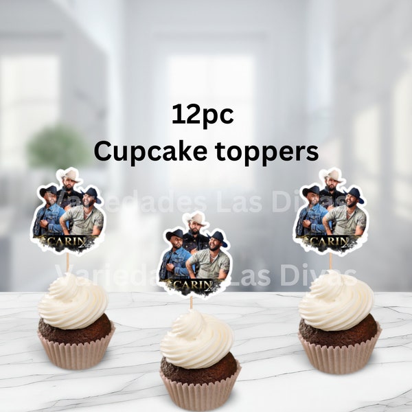 Carin Inspired Cupcake toppers