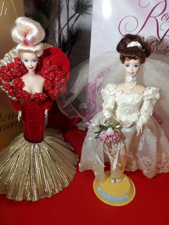 Porzellan Romantische Rose Braut Barbie Und 50 Golden Etsy