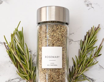 Modern Square Spice Jar Labels • 1" x 1" Square • Customization • Minimalist Label • Water & Oil Resistant • Home Pantry Organization