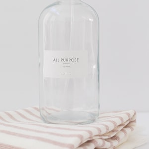 Set: 12 Modern Household Cleaner Organization Labels • Customization • Water Oil Resistant • Home Organization • Dish Soap Hand Soap