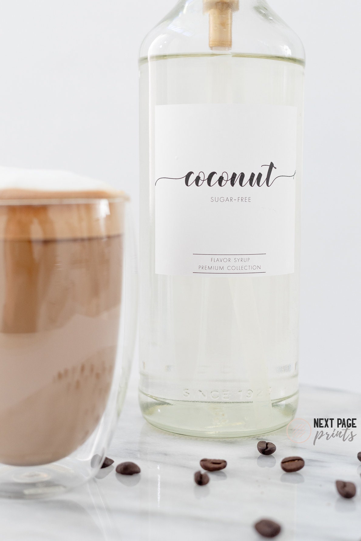 Coffee Syrup Labels Flavor Syrup 3 x 3 Square Customizable Etsy