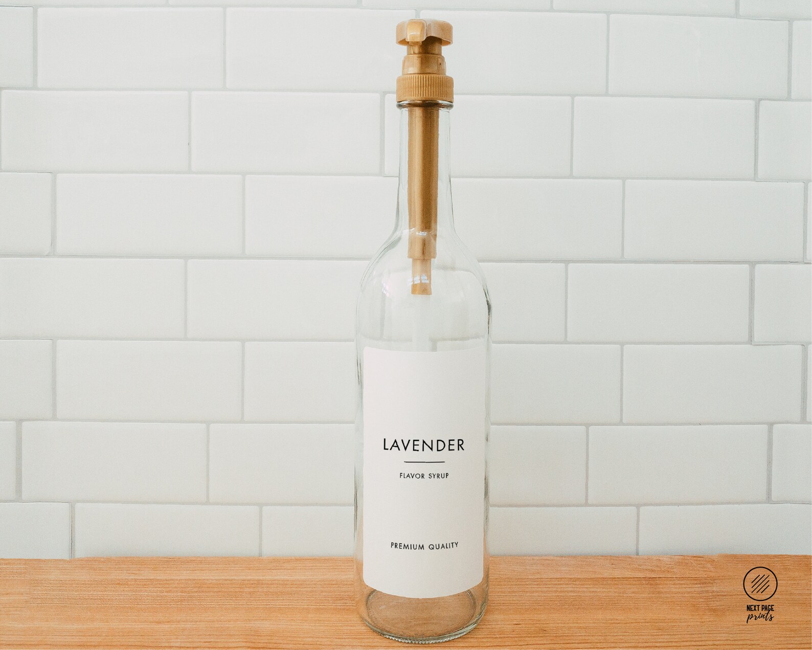 Coffee Flavor Syrup Dispenser Custom Label Black Pump Etsy