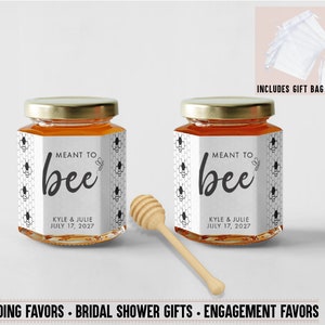 Honey Jar Wedding Favors - Wedding Favors for Guests - Bridal Shower Favors - Honey Pot Favor - Baby Shower Favor - Bulk Honey Wedding Favor