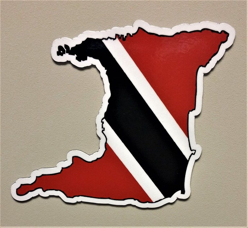 Trinidad Mapag™ Map and Flag Decal canada Wide Free Shipping