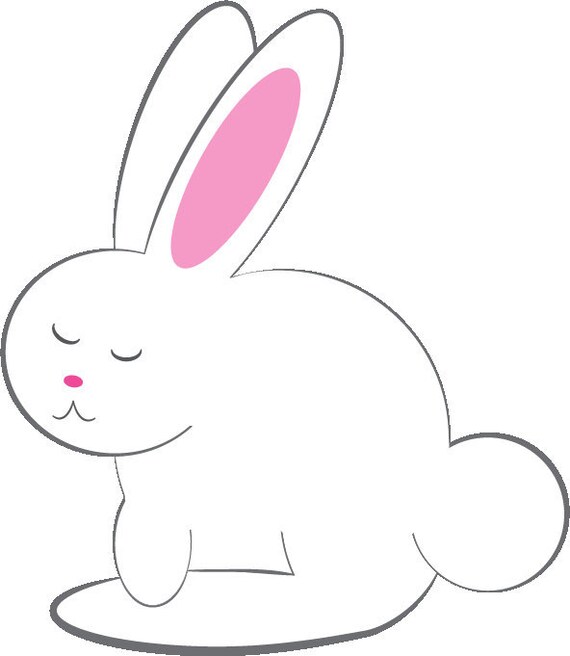Bunny SVG Cartoon bunny Whimsical Clip Art Bunny | Etsy