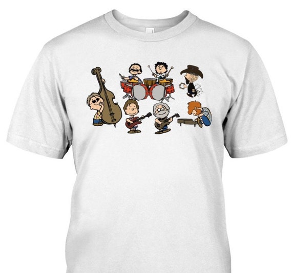 Official the Peanuts Grateful Dead Cartoon Band Plays Tshirt Etsy