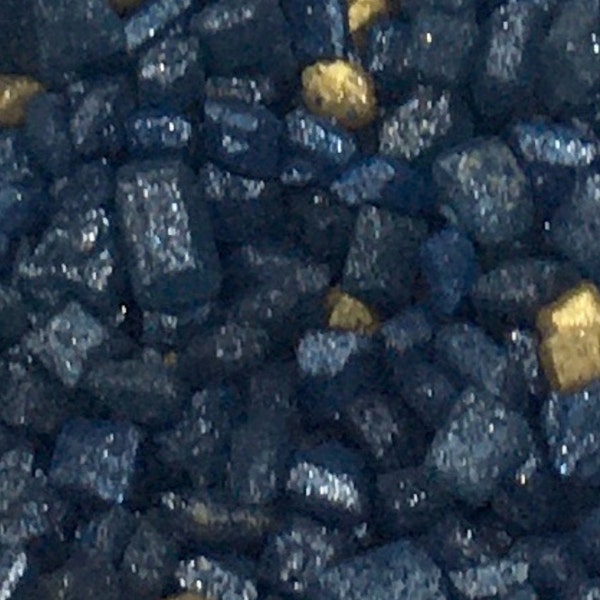 Rock Candy Navy Blue and Gold Gems | Geode Cakes and Treat Decorating