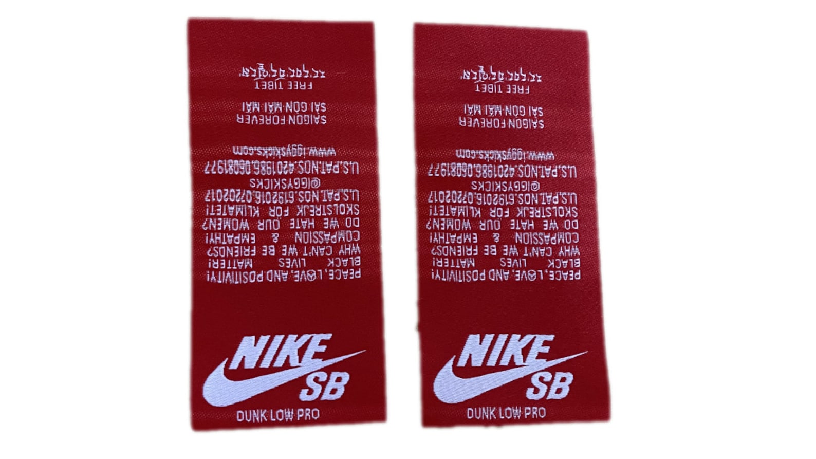 Nike SB Tongue Tag Red White Chicago Etsy