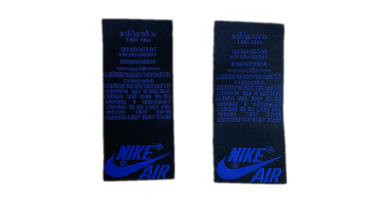 custom jordan 1 tongue tag