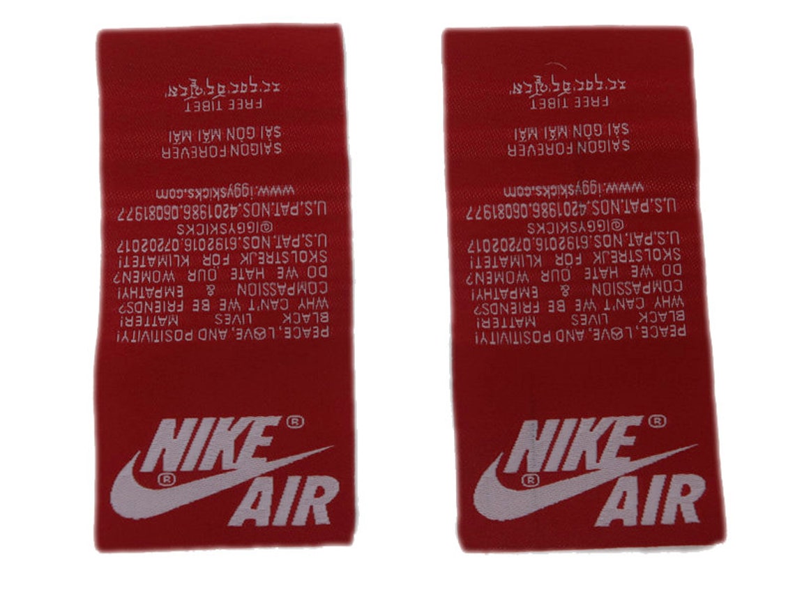 custom jordan 1 tongue tag
