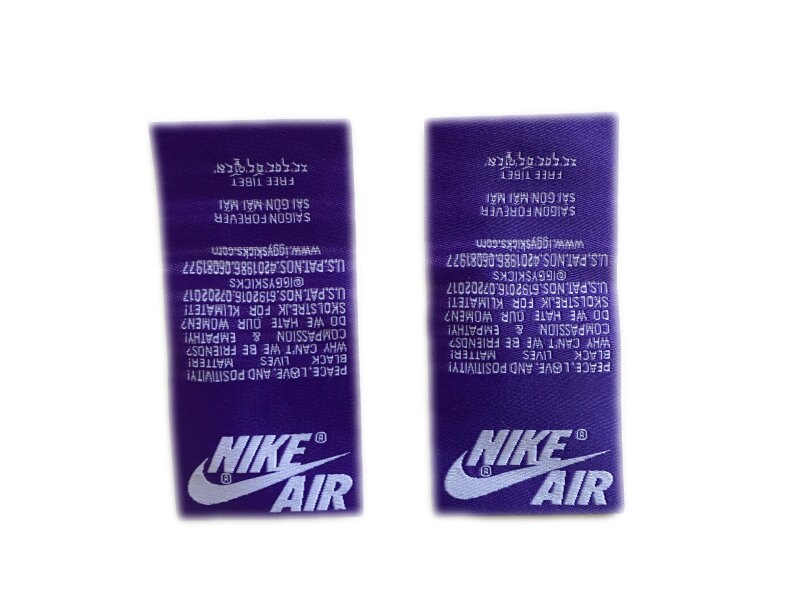 custom nike tongue tag