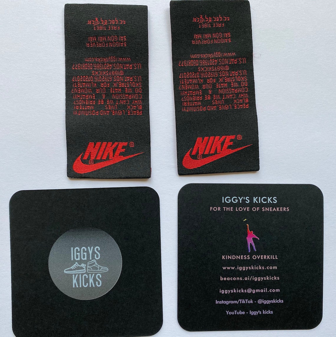 custom nike tongue tag