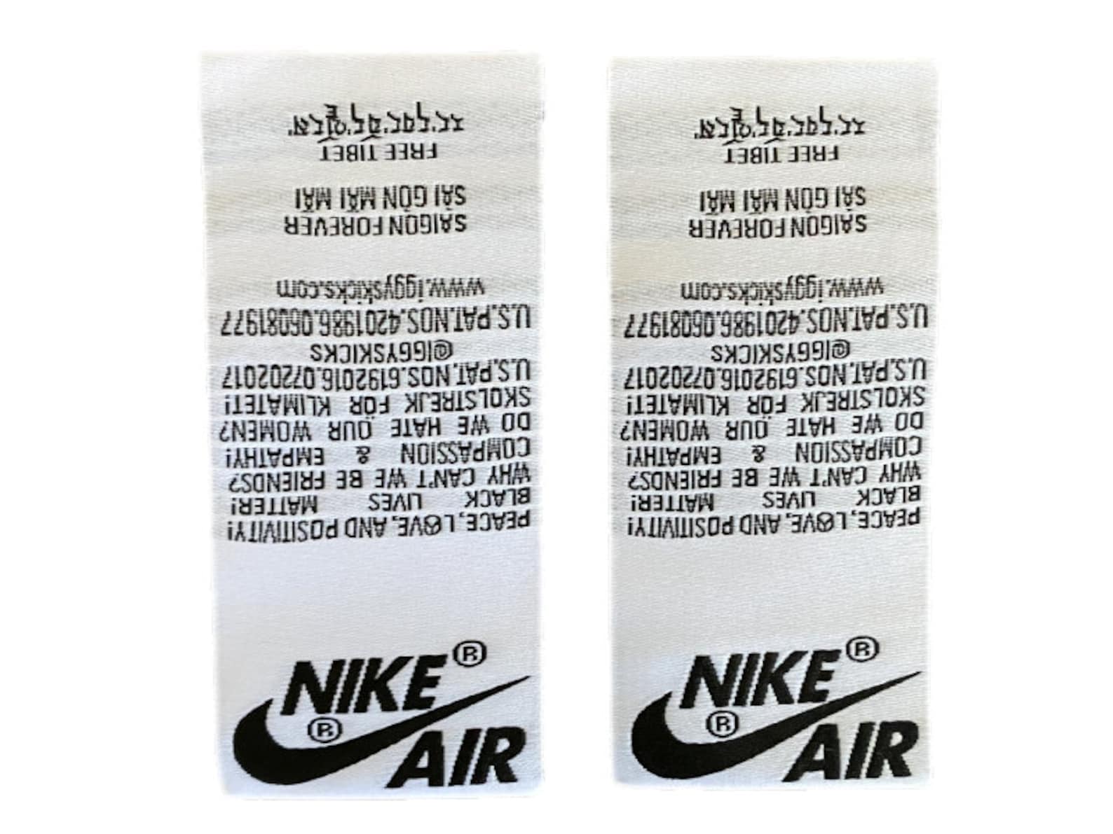 custom nike tongue tag
