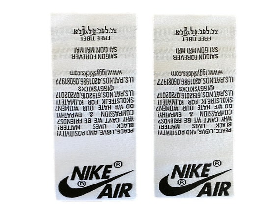 nike air tongue tag for sale