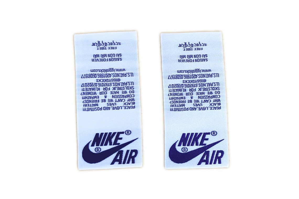 custom nike tongue tag