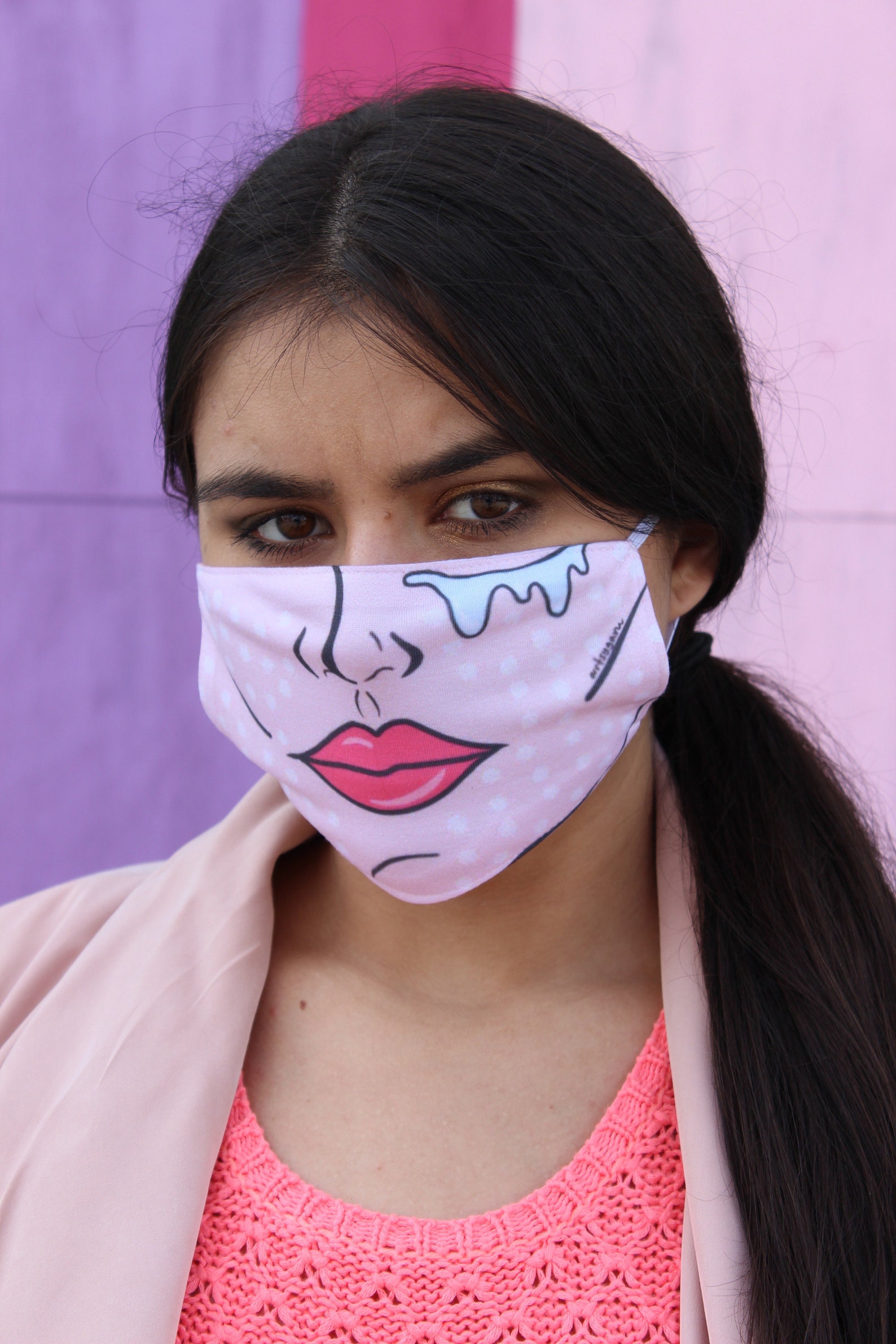 Pop Art Face Mask Artsy Face Mask Halloween Face Mask Etsy Israel