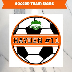 Benutzerdefinierte Fußball Team Locker Zeichen: Personalisierte Printable (Digitaler Download)