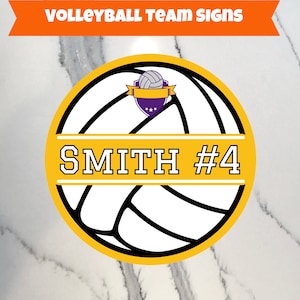 Custom Volleyball Team Sign, Volleyball Door Signs, Volleyball Locker Sign, Printed Volleyball personalized sign, Digital Download