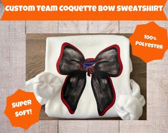 Coquette Bow Hockey Sweatshirt: Personalized Team Apparel