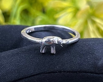 Bague animal en argent sterling 925, bague en argent éléphant pour homme et femme, bague de Noël en argent massif faite main, bagues en argent pour amoureux des animaux