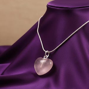 Handgemaakte Rozenkwarts Harthanger - 925 sterlingzilver Helende Kristallen Sieraden Voor Dames Geschenken