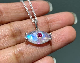 ネックレス・ペンダント Rainbow Moonstone x Star Ruby Necklace il_340x270.6856727807_jq98.jpg