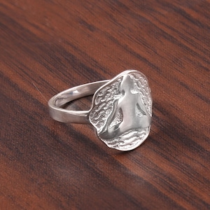 925 Sterling Silver Buddha Ring Meditation Yoga Jewelry