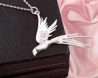 Collier oiseau en argent sterling 925, pendentif oiseaux albatros en argent fait main, pendentif oiseau en argent homme et femme, collier oiseau en argent massif