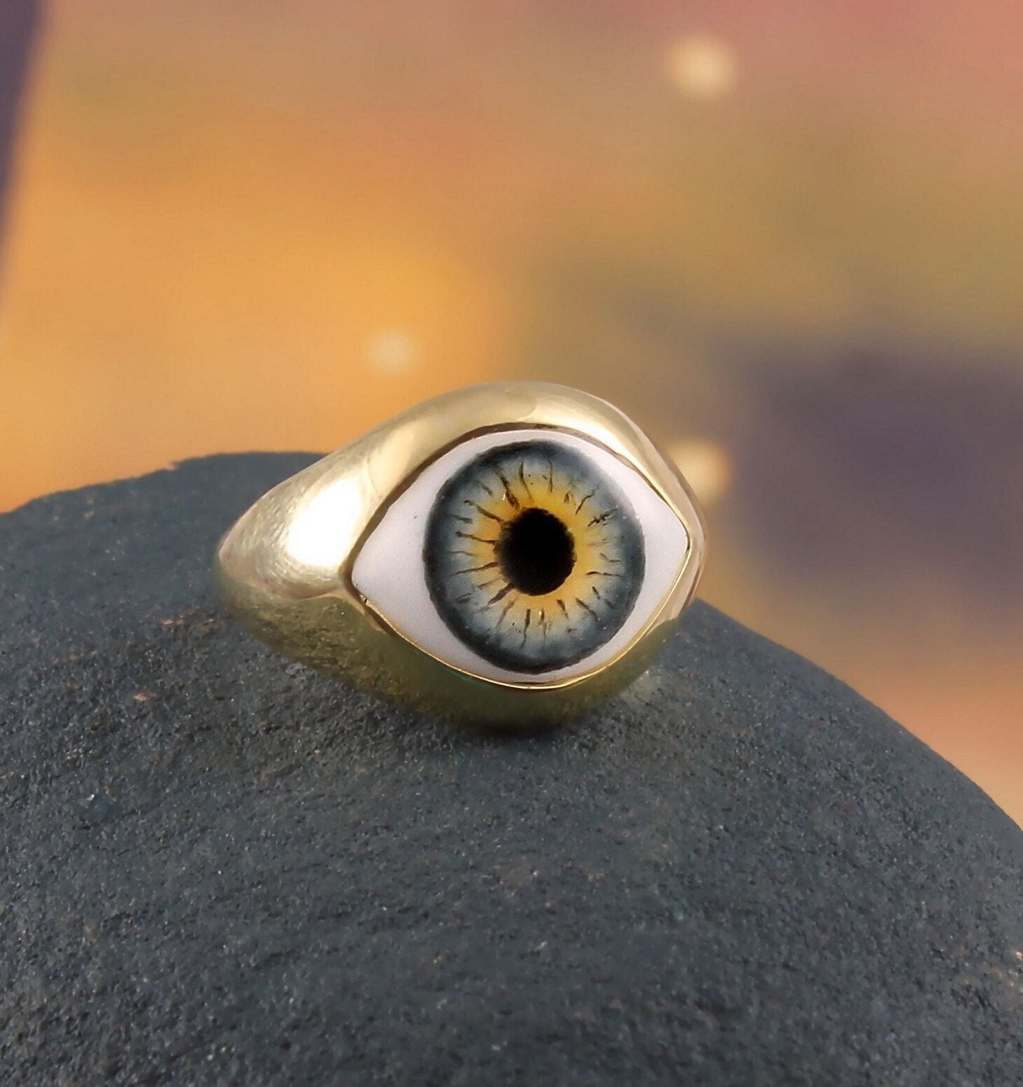 Anelli Hamsa per donna, anello con occhio maligno, gioielli fatti a mano in argento 925K, anello con mano di Fatima Hamsa, anello di protezione, regalo per la migliore amica per lei