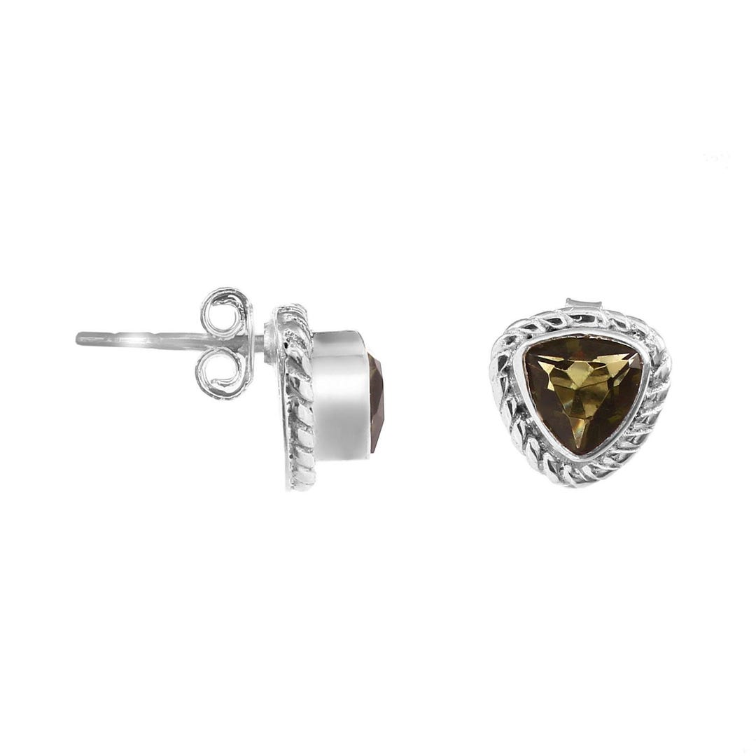 Bella Donna Silver & Smokey Quartz Stud main image 0
