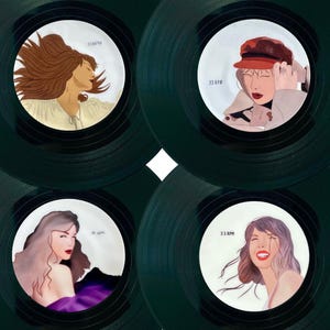 Vinyl Record Coasters (TS TV Themed)
